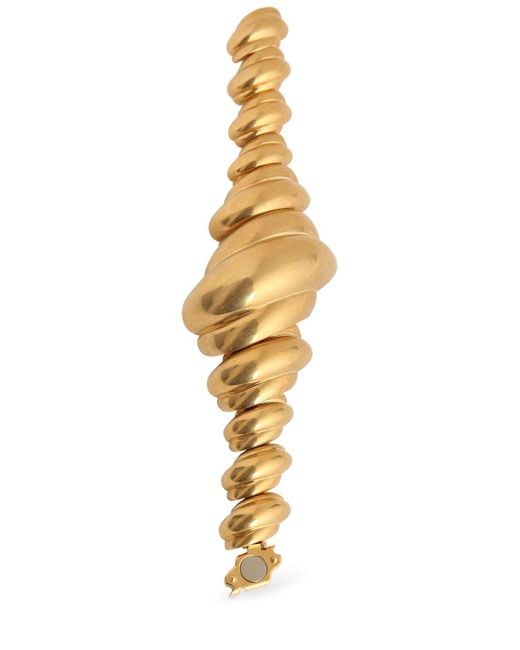 Saint Laurent Natural Tornado Brass Cuff Bracelet