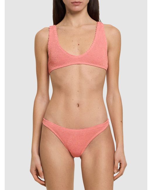Bondeye Pink Scout Cropped Bikini Top