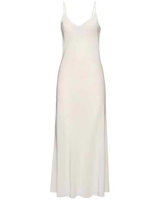 Mujer Vestido Corto De Crepé De Seda MM6 by Maison Martin Margiela de color White