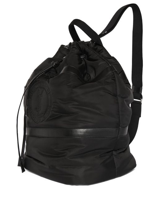Saint Laurent Black Rive Gauche Sling Tech & Leather Bag for men