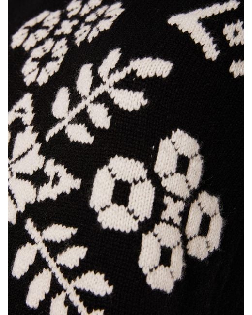 Max Mara Black Vivy Jacquard-knit Wool And Cashmere-blend Turtleneck Vest