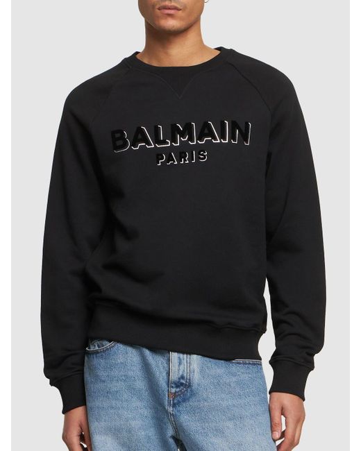 Balmain Black Logo Sweatshirt for men