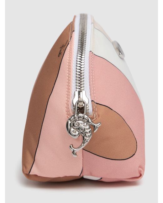Emilio Pucci Pink Small Nylon Cosmetic Bag