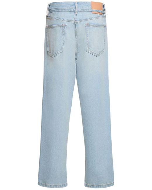 Jeans de denim con cintura alta Acne de color Blue