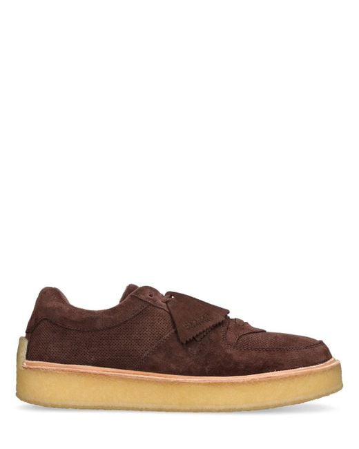 Clarks Brown Sandford Suede Lace-Up Shoes for men