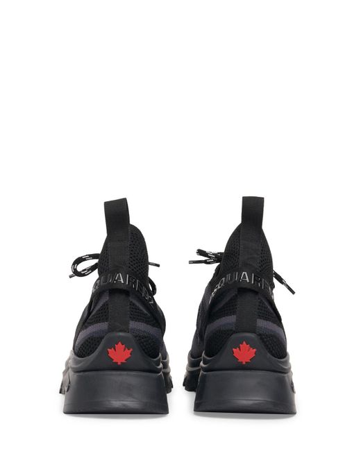 DSquared² Black D2 Knit Sneakers for men