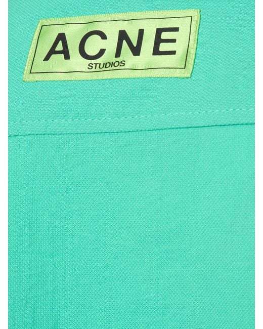 メンズ Acne Setar オーガニックコットンシャツ Green