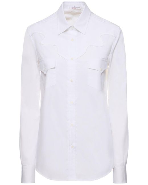Camisa con botones y bolsillo Ermanno Scervino de color White