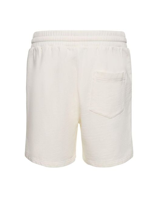 Casablancabrand White Casa Way Cotton Jersey Sweat Shorts for men