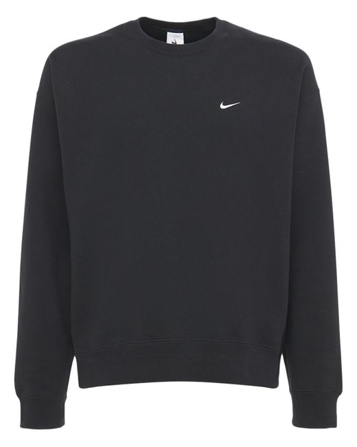Nike Solo Swoosh Crewneck Sweatshirt in Black for Men | Lyst