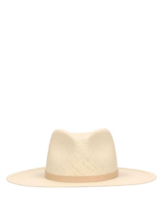 Sombrero sherman de paja Janessa Leone de color Natural