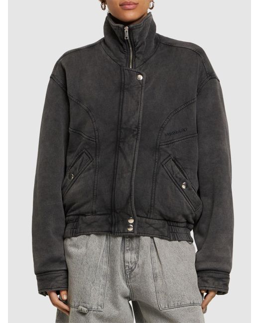 Isabel Marant Black Parveti Cotton Zip-up Coat