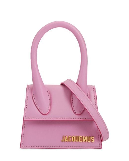 Jacquemus Le Chiquito Leather Top Handle Bag in Light Pink (Pink) | Lyst