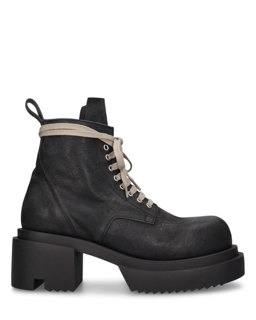 メンズ Rick Owens Low Army Bogun レザーブーツ ブラック | Lyst