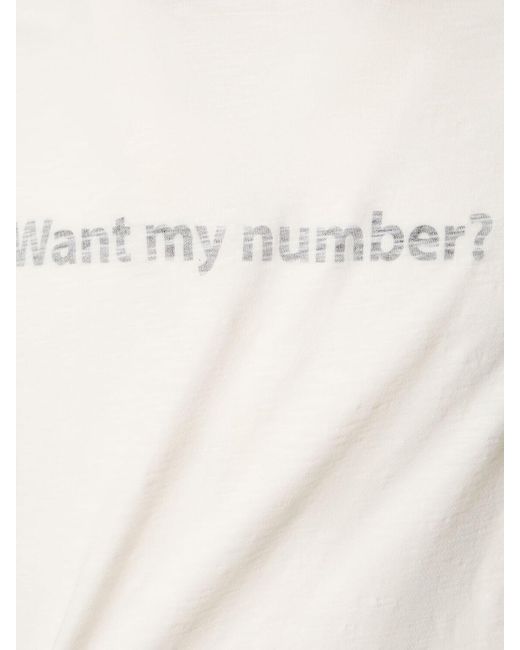 メンズ Jaded London What's My Number? コットンtシャツ White