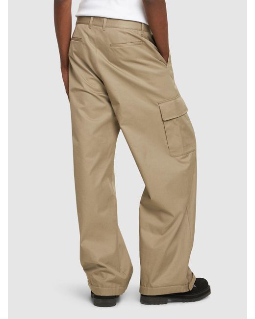 Pantalones cargo de algodón bordado Off-White c/o Virgil Abloh de hombre de color Natural
