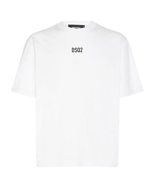 DSquared² White Loose Fit Cotton T-shirt for men