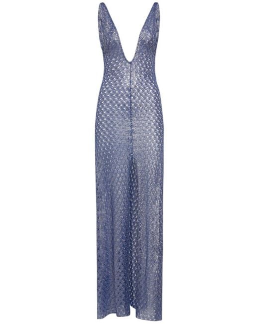 Missoni スパンコールロングドレス Blue