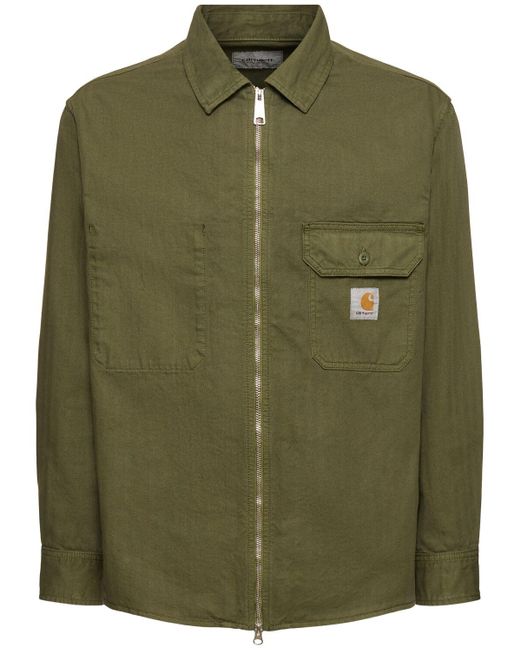 Carhartt Green Rainer Cotton Shirt Jacket for men