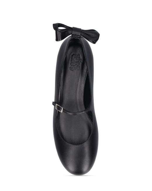 Gia Borghini Black 10mm Hohe Lederballerinas "grete"