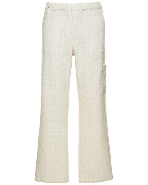 FLANEUR HOMME Natural Flared Tailored Tweed Pants for men