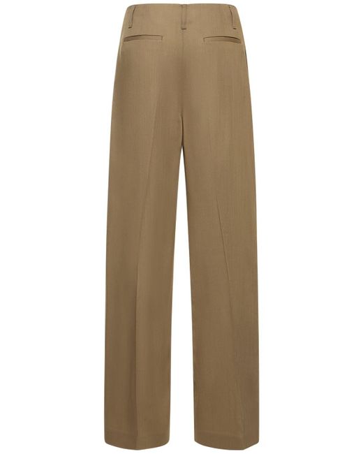 Acne Natural Pitmel Tailored Mid Waist Wide Pants