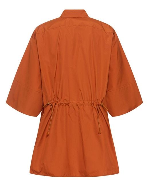 Camisa de popelina de algodón Max Mara de color Orange