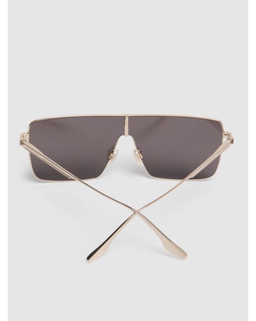 Victoria Beckham Gray V Line Metal Sunglasses