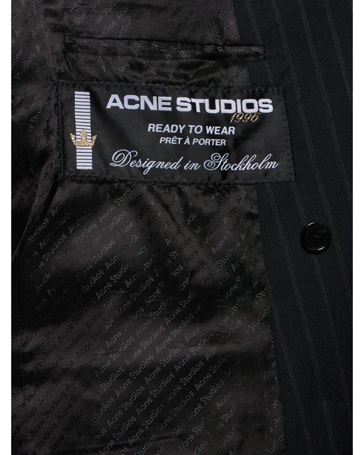 Acne Black Junit Pinstripe Suit Blazer for men