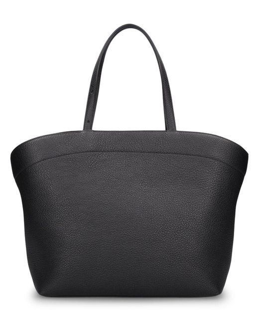 SAVETTE Black The Large Tondo Grained Leather Tote