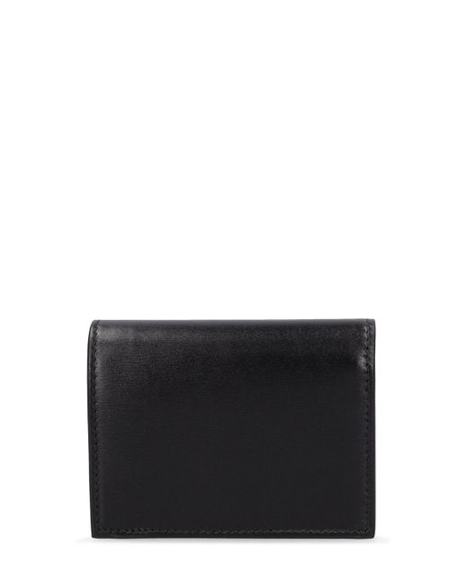 Ferragamo Black Compact Leather Wallet