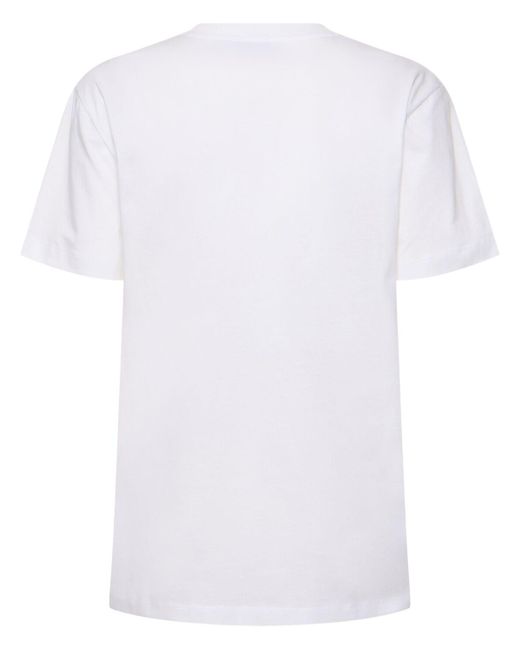 Patou White T-shirt Aus Baumwolljersey Mit Druck