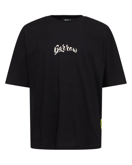 Camiseta de algodón con estampado Barrow de hombre de color Black