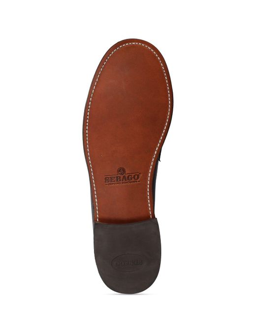 Sebago Black Classic Joe Brushed Leather Loafers for men