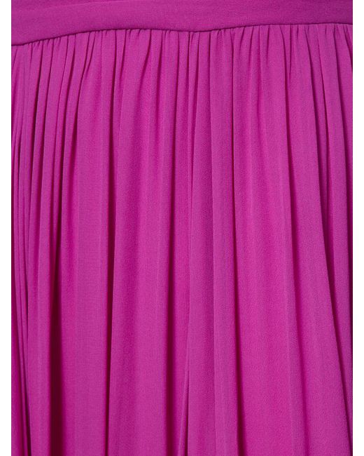 Vestido halter de seda Elie Saab de color Purple