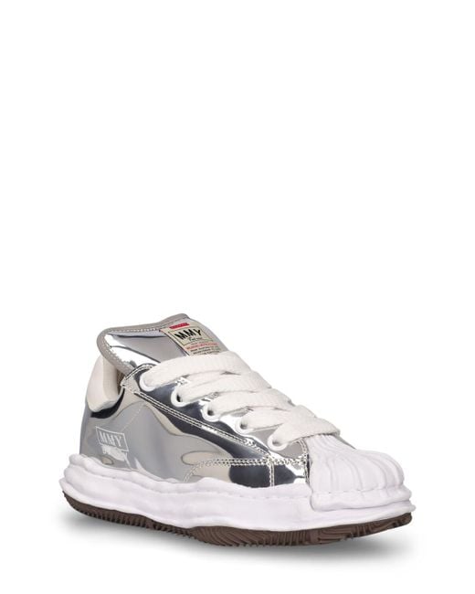 Sneakers low top blakey in pelle di Maison Mihara Yasuhiro in White da Uomo