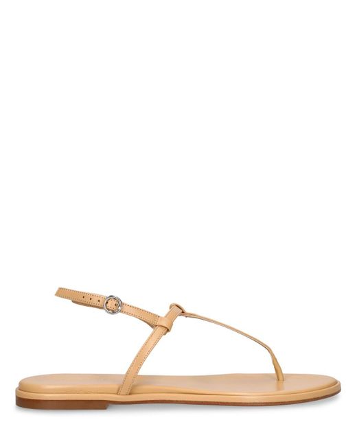 Aeyde Natural 10mm Nala Nappa Leather Flat Sandals