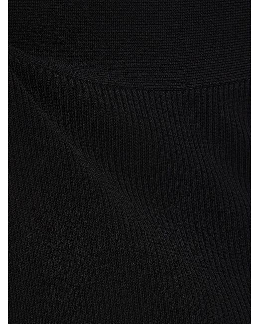 Dion Lee Black Cutout Knit Long Sleeve Midi Dress