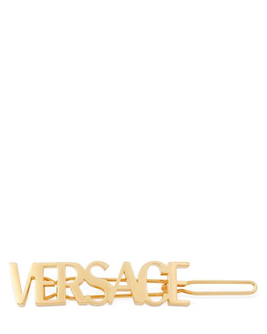 Versace Natural Haarspange Mit Schriftzug "rx "