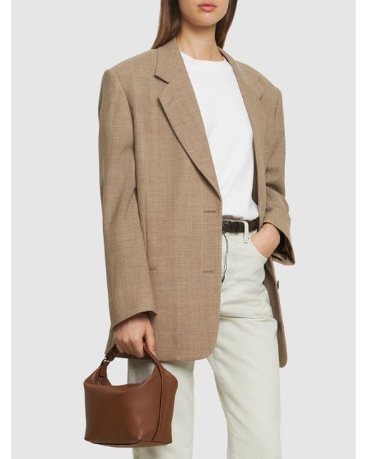 Valextra Mochi レザートップハンドルバッグ ブラウン | Lyst