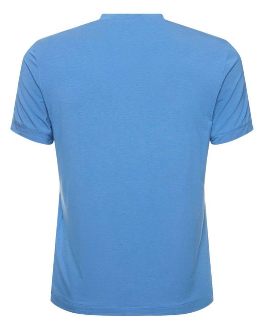 Giorgio Armani Blue Mercerized Viscose Jersey T-shirt for men