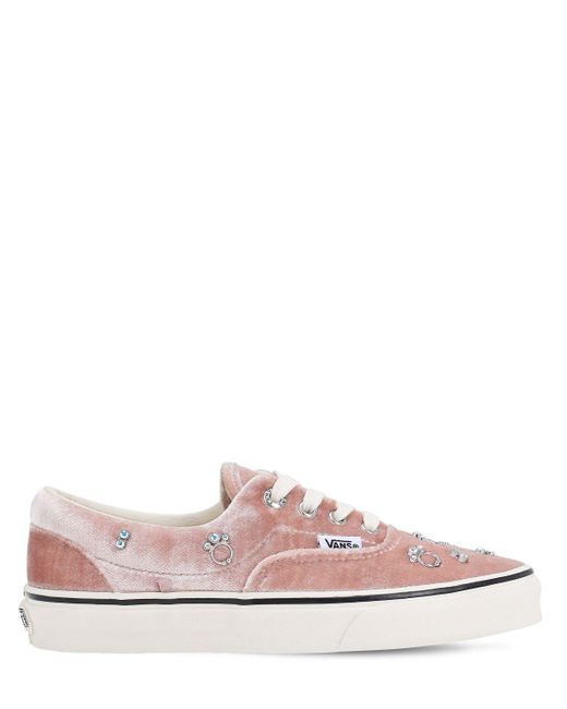 Vans Pink Sandy Liang Era Velvet Sneakers