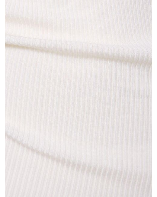 Top in maglia di lana e seta di Peter Do in White