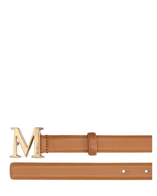 Cinturón de piel 20mm Max Mara de color White