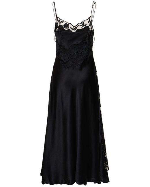 Ulla Johnson Black Lucienne Silk Long Dress