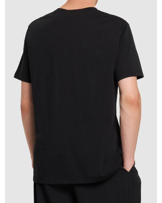 Balmain Black Flocked & Foiled Logo T-shirt for men