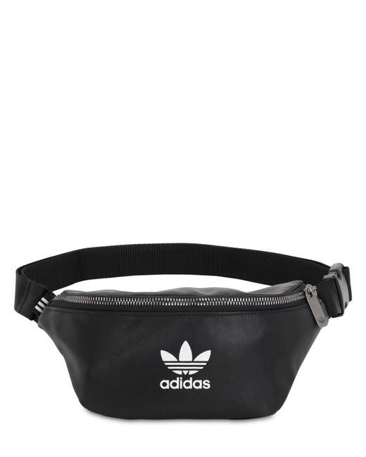 Adidas Originals Black Faux Leather Belt Bag