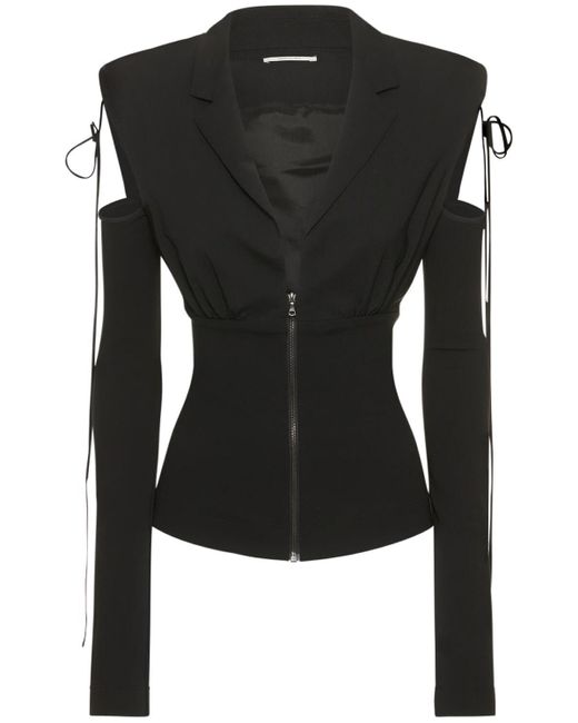 Nensi Dojaka Open Shoulder Hybrid Blazer in Black | Lyst UK