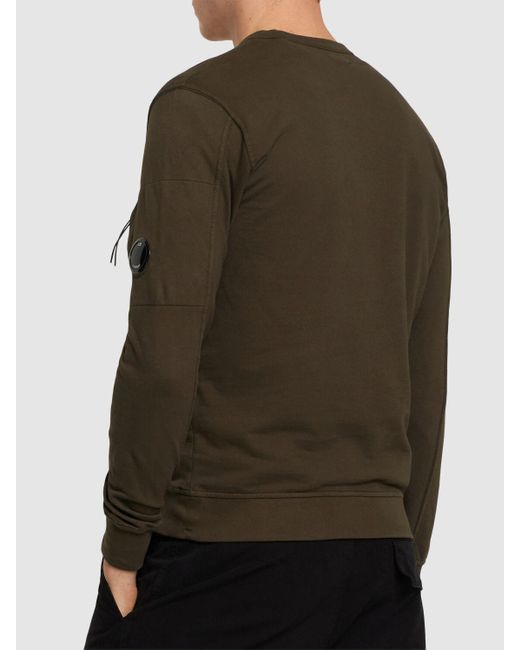 C P Company Leichtes Sweatshirt Aus Baumwollfleece in Green für Herren