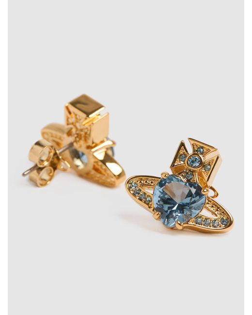 Vivienne Westwood Metallic Ariella Crystal Stud Earrings